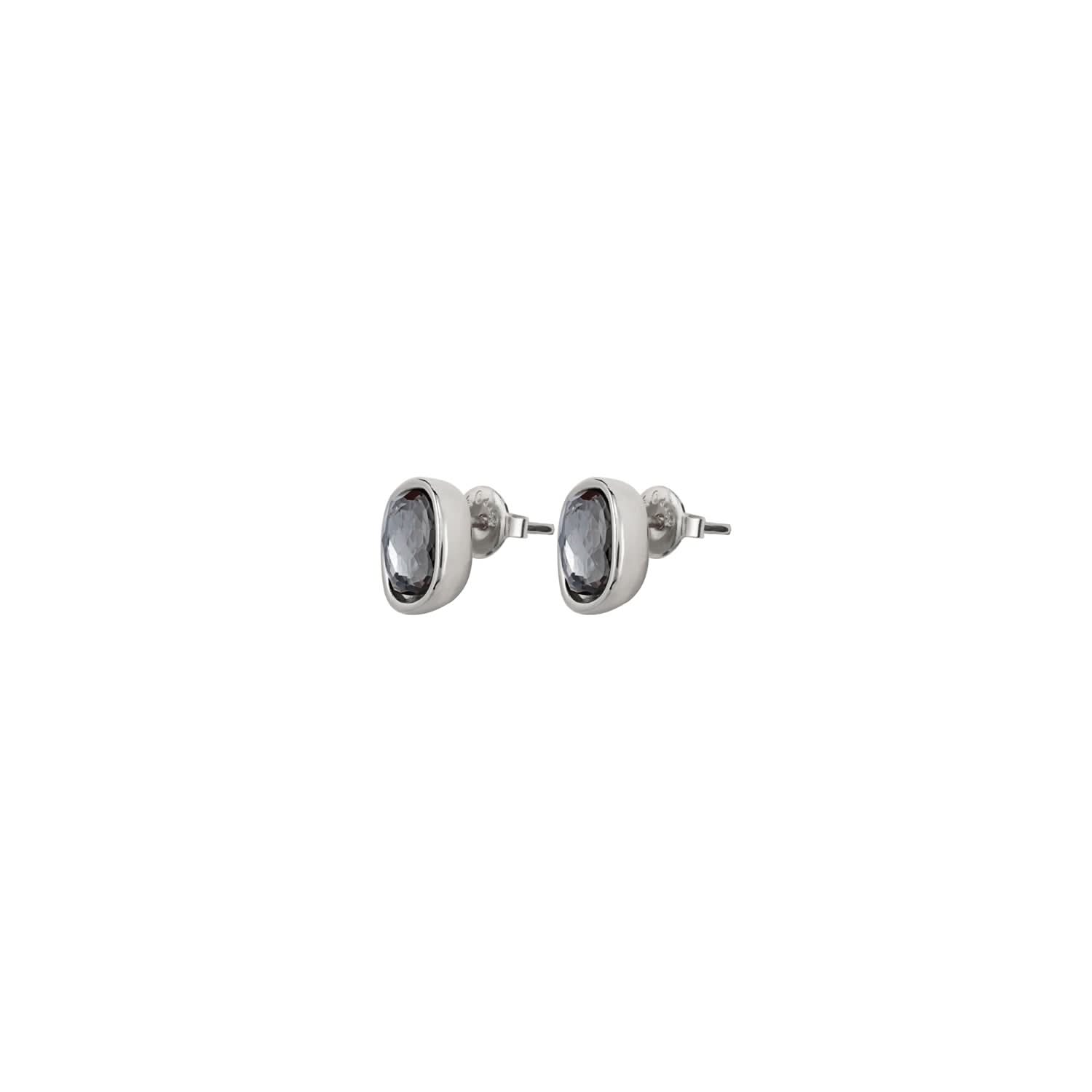 Mademoiselle Grey Faceted Crystal Earrings PEN0790MTLGRS0U