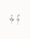 Metal Alloy Sterling Silver Plated Stingray Earrings PEN0956MTL000