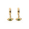 Metal Alloy Plated Gold 18K Eye Detail Faceted Crystal Green Hoop Earrings PEN1005VRDORO