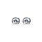 Metal Alloy Bottom Plated Sterling Silver Blue Faceted Crystal Stud Earrings PEN1007AZUMTL