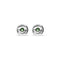 Metal Alloy Bottom Plated Sterling Silver Green Faceted Crystal Stud Earrings PEN1007VRDMTL