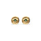Metal Alloy Bottom Plated Gold 18K Green Faceted Crystal Stud Earrings PEN1007VRDORO
