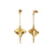 Metal Alloy 18K Gold Plated Long Chain Stingray Earrings PEN1009ORO000