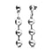 Sterling Silver Plated Balls Long Ear Earrings PEN1064MTL000