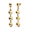 18K Gold Plated Balls Long Ear Earrings PEN1064ORO000