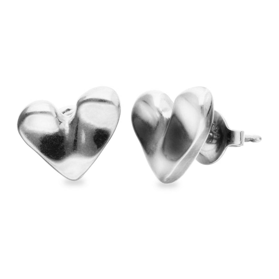 Sterling Silver Plated Heart Shaped Earrings PEN1066MTL000