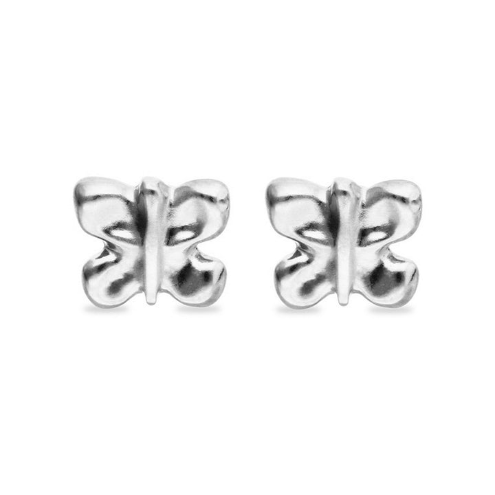 Sterling Silver Plated Metal Alloy Butterfly Earrings PEN1067MTL000