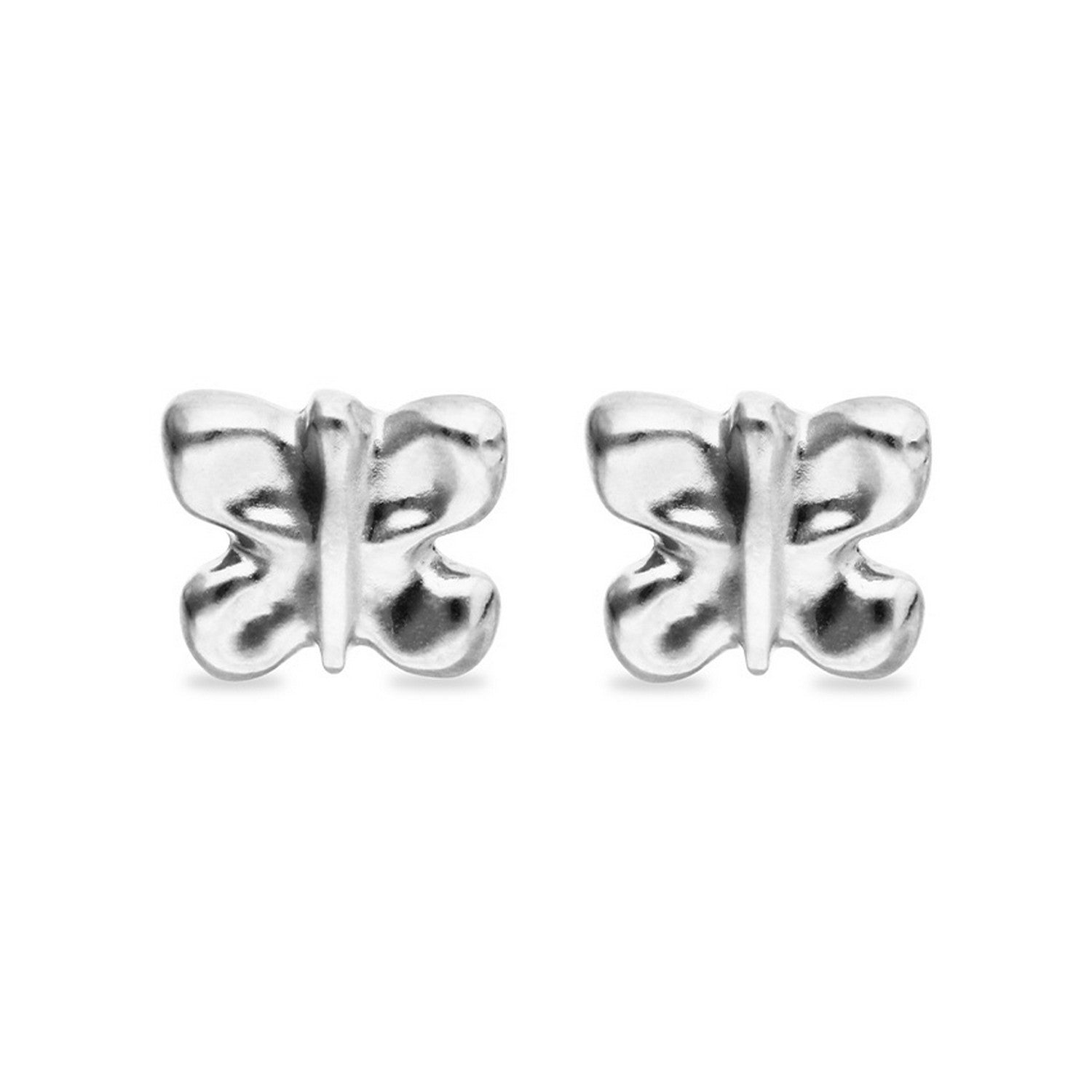 Sterling Silver Plated Metal Alloy Butterfly Earrings PEN1067MTL000