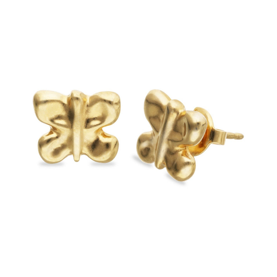 18K Gold Plated Metal Alloy Butterfly Earrings PEN1067ORO000
