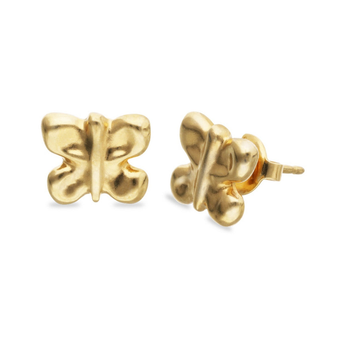 18K Gold Plated Metal Alloy Butterfly Earrings PEN1067ORO000