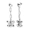 Sterling Silver Plated Metal Alloy Long Butterfly Earrings PEN1069MTL000