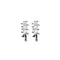 Sterling Silver Plated Irregular Shapes Earrings PEN1070MTL000