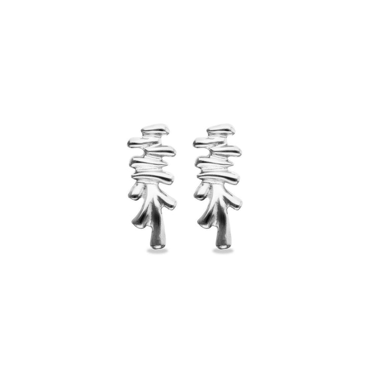 Sterling Silver Plated Irregular Shapes Earrings PEN1070MTL000