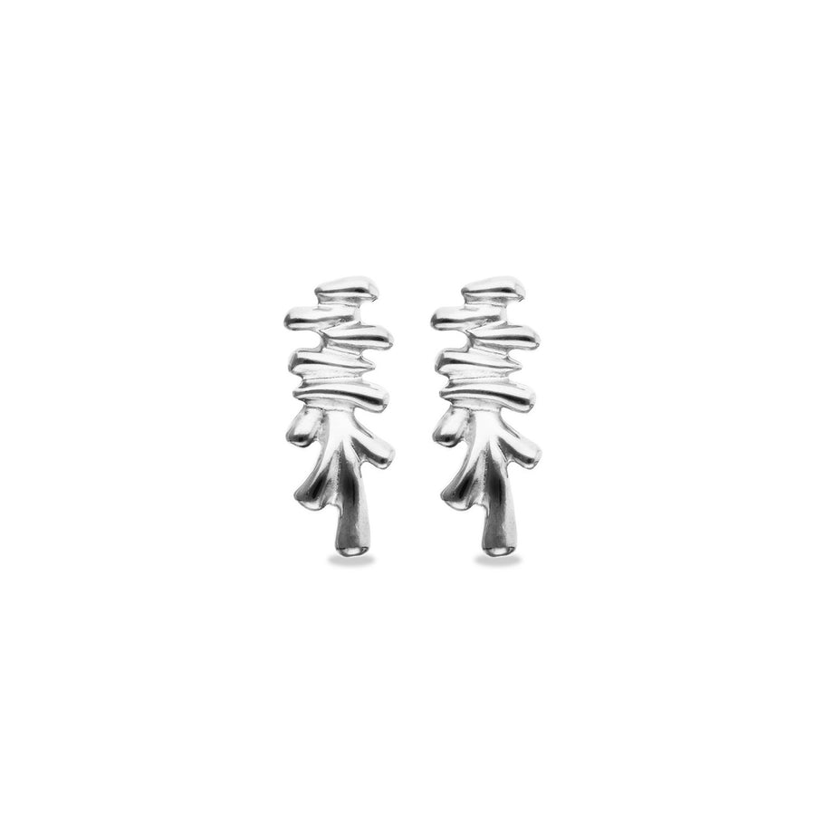 Sterling Silver Plated Irregular Shapes Earrings PEN1070MTL000