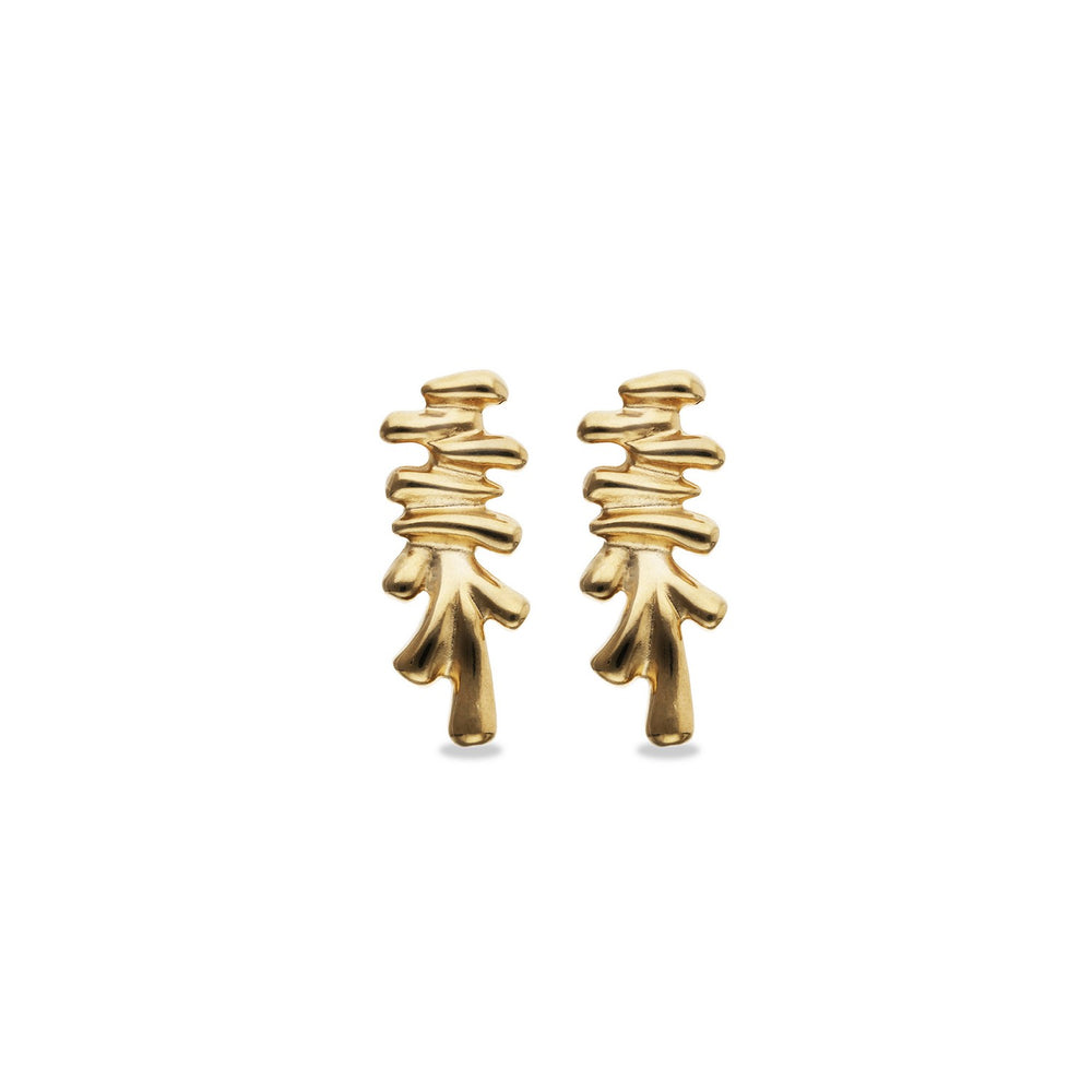 18K Gold Plated Irregular Shapes Earrings PEN1070ORO000