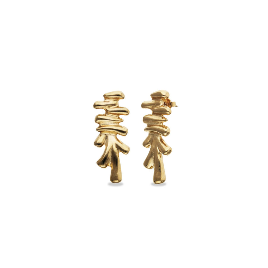 18K Gold Plated Irregular Shapes Earrings PEN1070ORO000