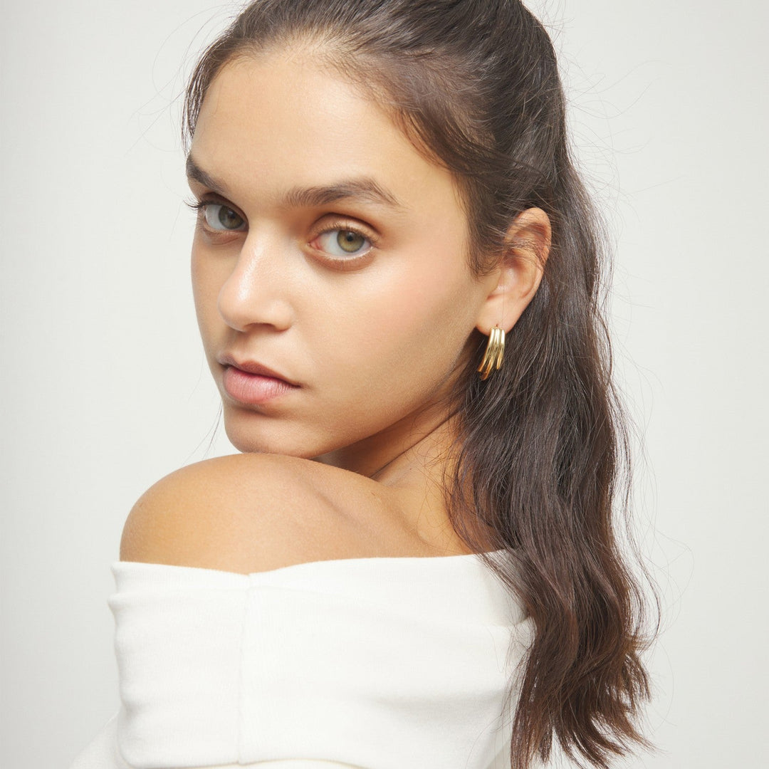 18K Gold Plated Earrings PEN1071ORO000