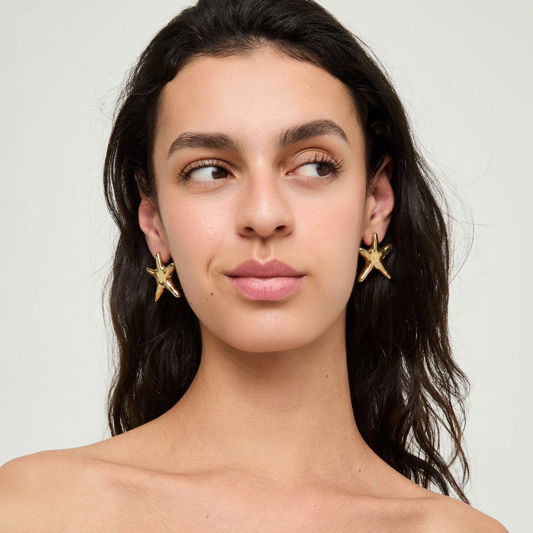 UNOde50 Stellaris 18k Gold Plated Earrings PEN1085ORO000