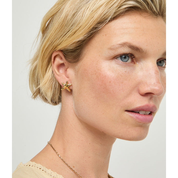 UNOde50 Star 18k Gold Plated Earrings PEN1098ORO000