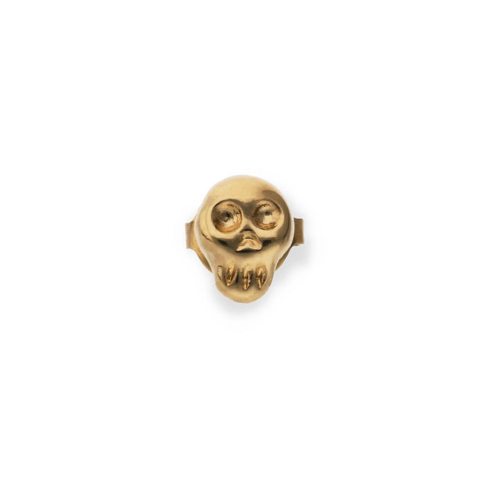 Metal Alloy Gold 18K Plated Skull Single Earring PIE0017ORO000