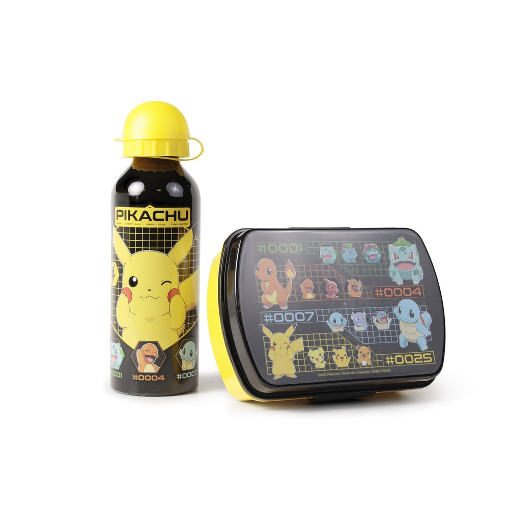Kids Film And Cartoon 2 Piece Lunch Box + Aluminium Canteen 500Ml Pokemon Yellow PK00035