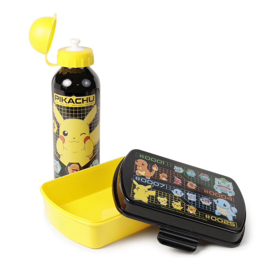 Kids Film And Cartoon 2 Piece Lunch Box + Aluminium Canteen 500Ml Pokemon Yellow PK00035