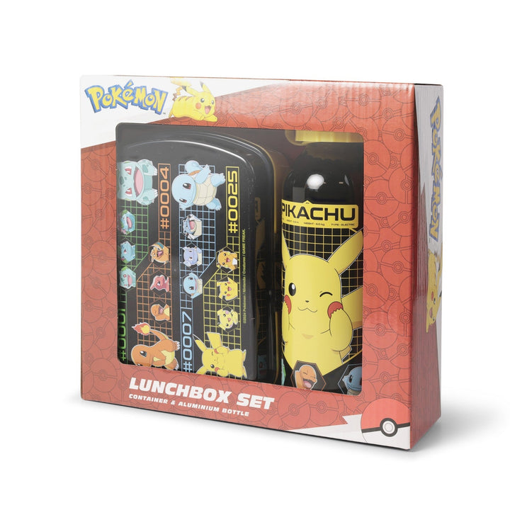 Kids Film And Cartoon 2 Piece Lunch Box + Aluminium Canteen 500Ml Pokemon Yellow PK00035