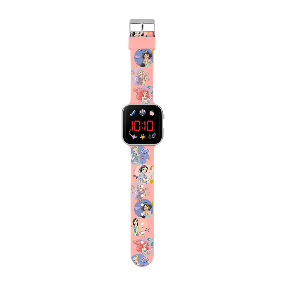 Disney Princess Pink Printed Strap Led Watch PN4398