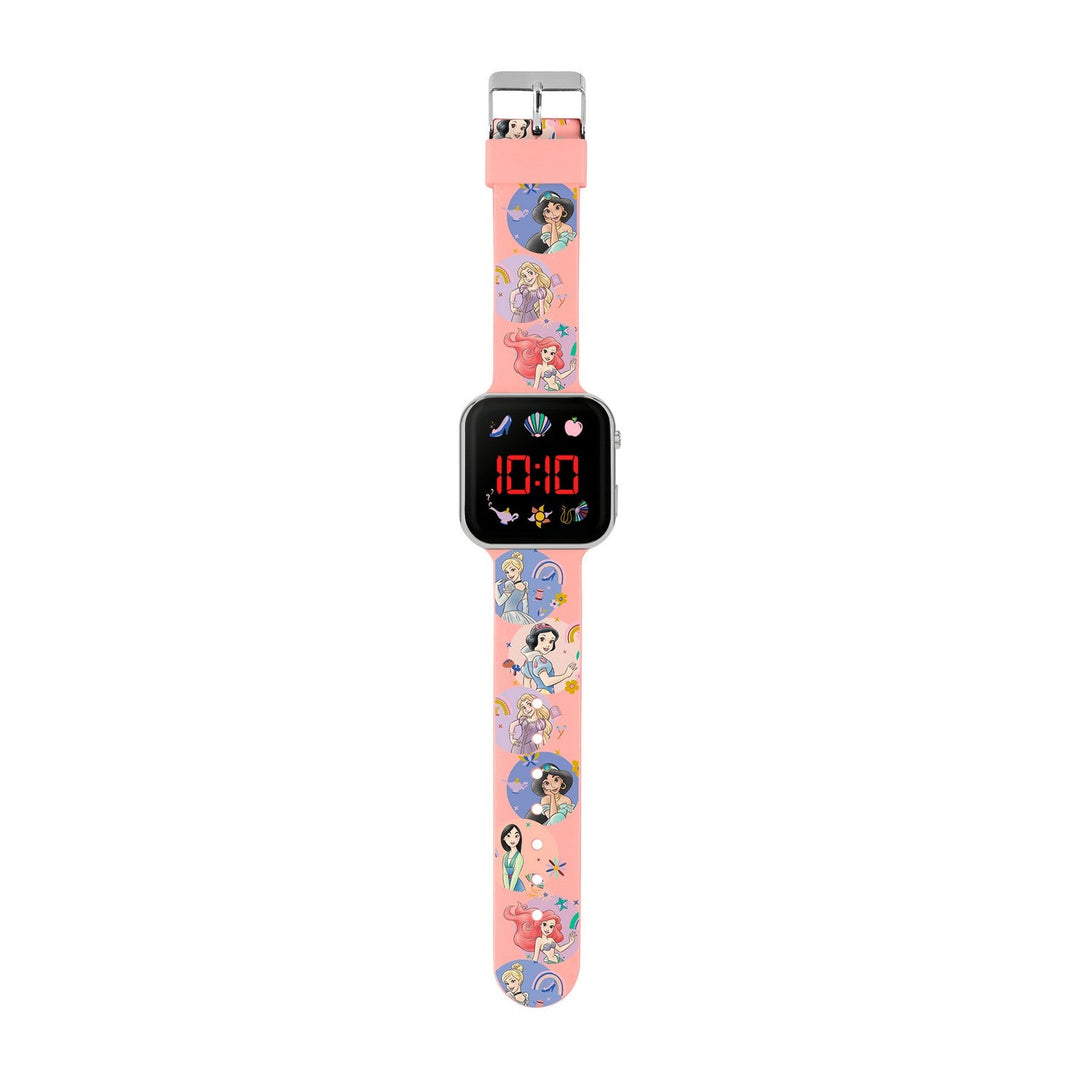 Disney Princess Pink Printed Strap Led Watch PN4398
