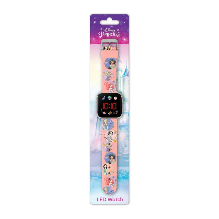 Disney Princess Pink Printed Strap Led Watch PN4398