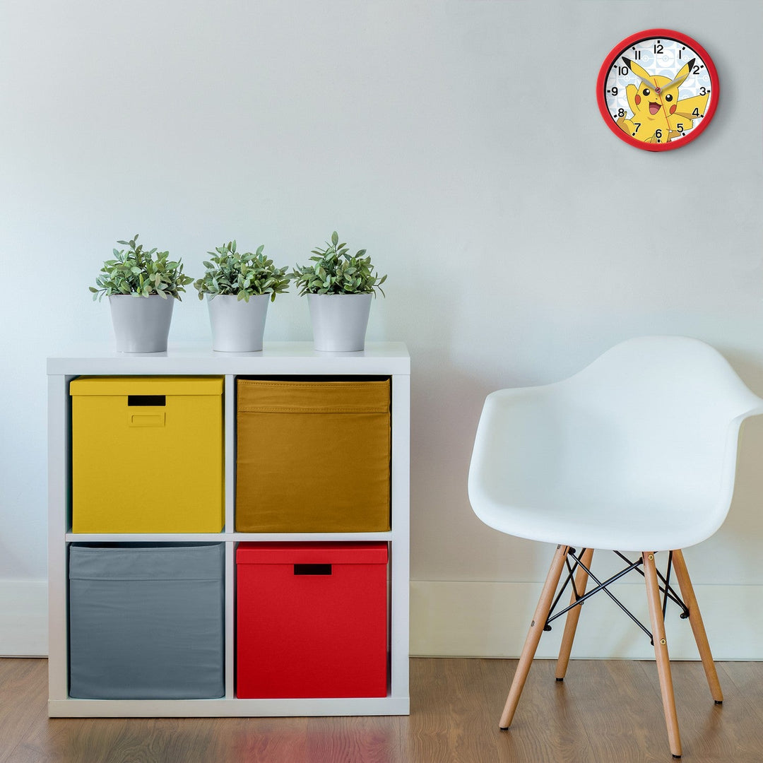 Kids Film And Cartoon Pokemon Pokémon Pikachu Wall Clock Orange POK3159