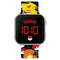 Kids Film And Cartoon Pokemon Black Printed Strap Led Orange Watch POK4322ARG