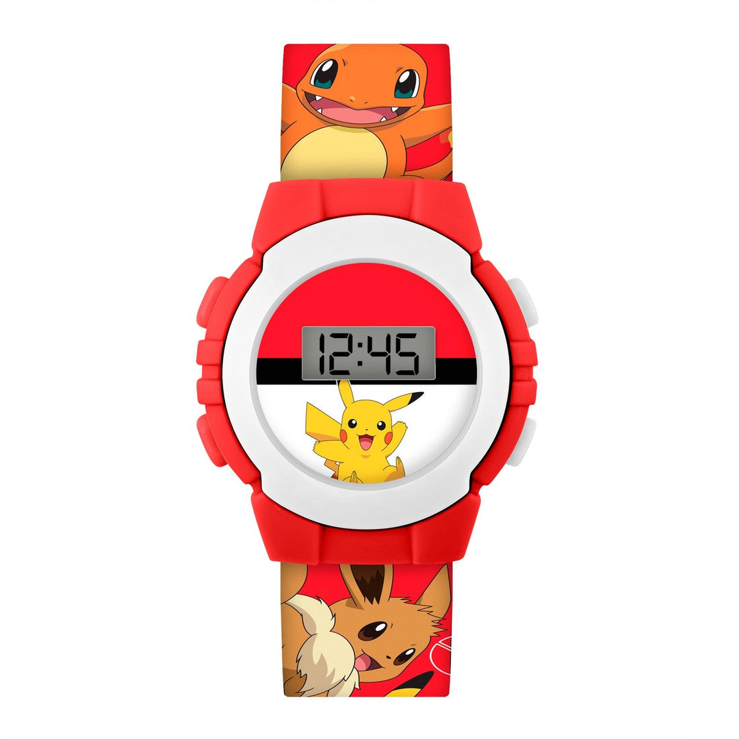 Kids Film And Cartoon Pokemon Pokémon Printed Digital Red Watch POK4374
