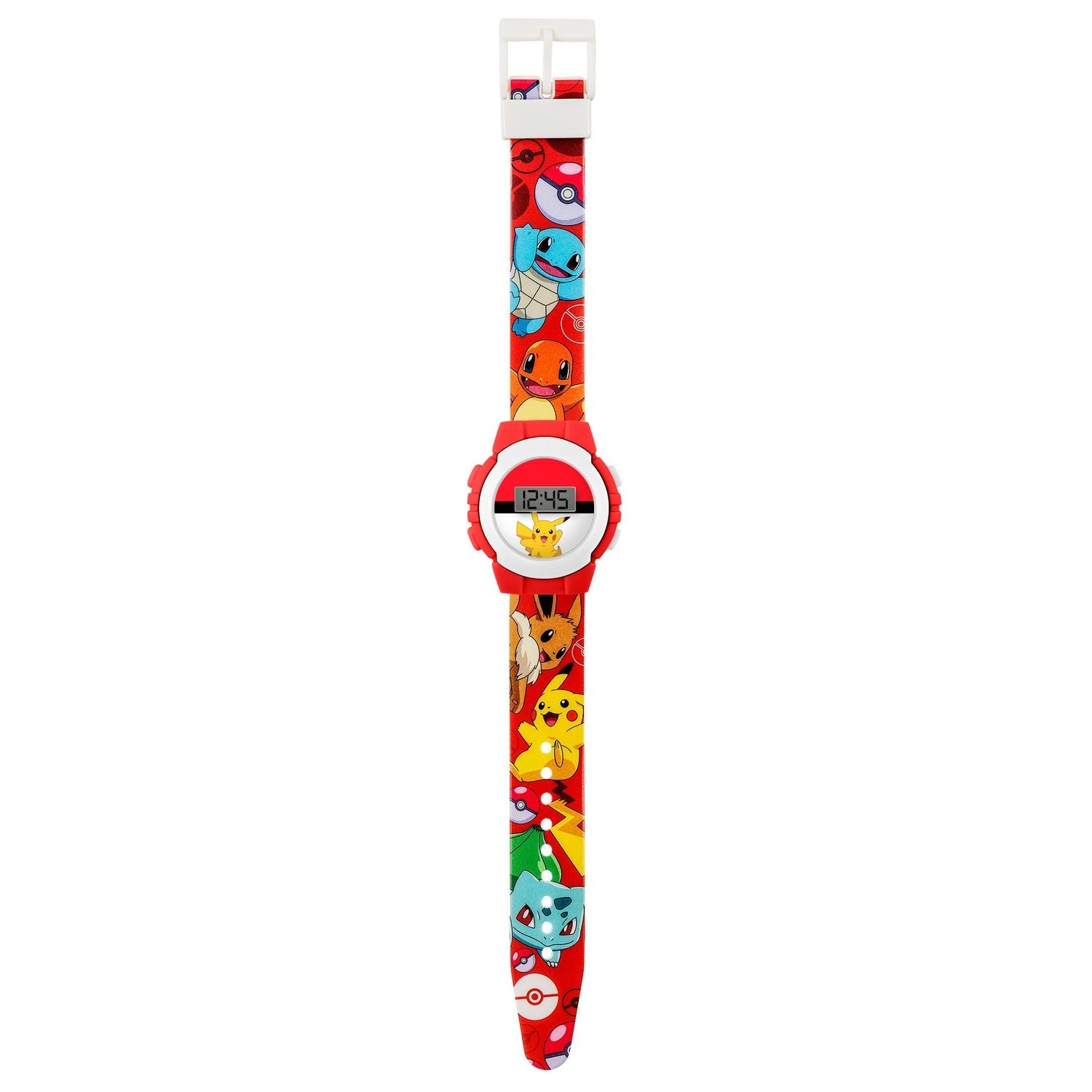 Kids Film And Cartoon Pokemon Pokémon Printed Digital Red Watch POK4374