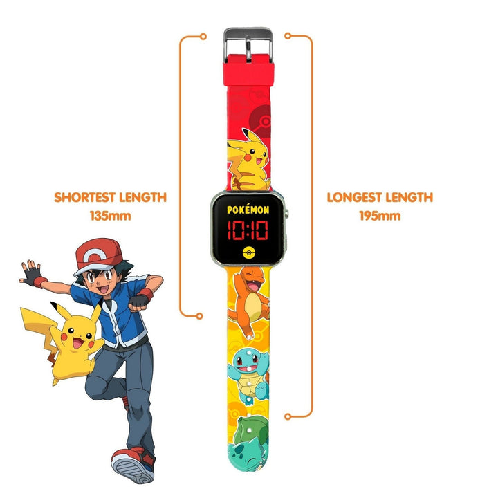 Kids Film And Cartoon Pokemon Led Orange Watch POK4435