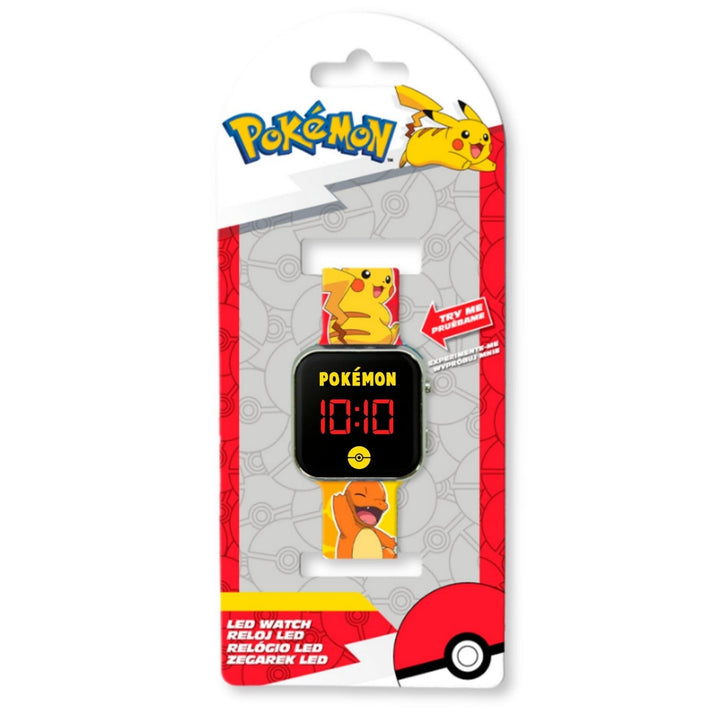 Kids Film And Cartoon Pokemon Led Orange Watch POK4435