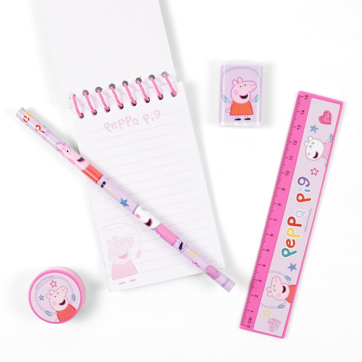 Pre School 5 Pcs Peppa Pig Set With Note Pad Stationery PP17109