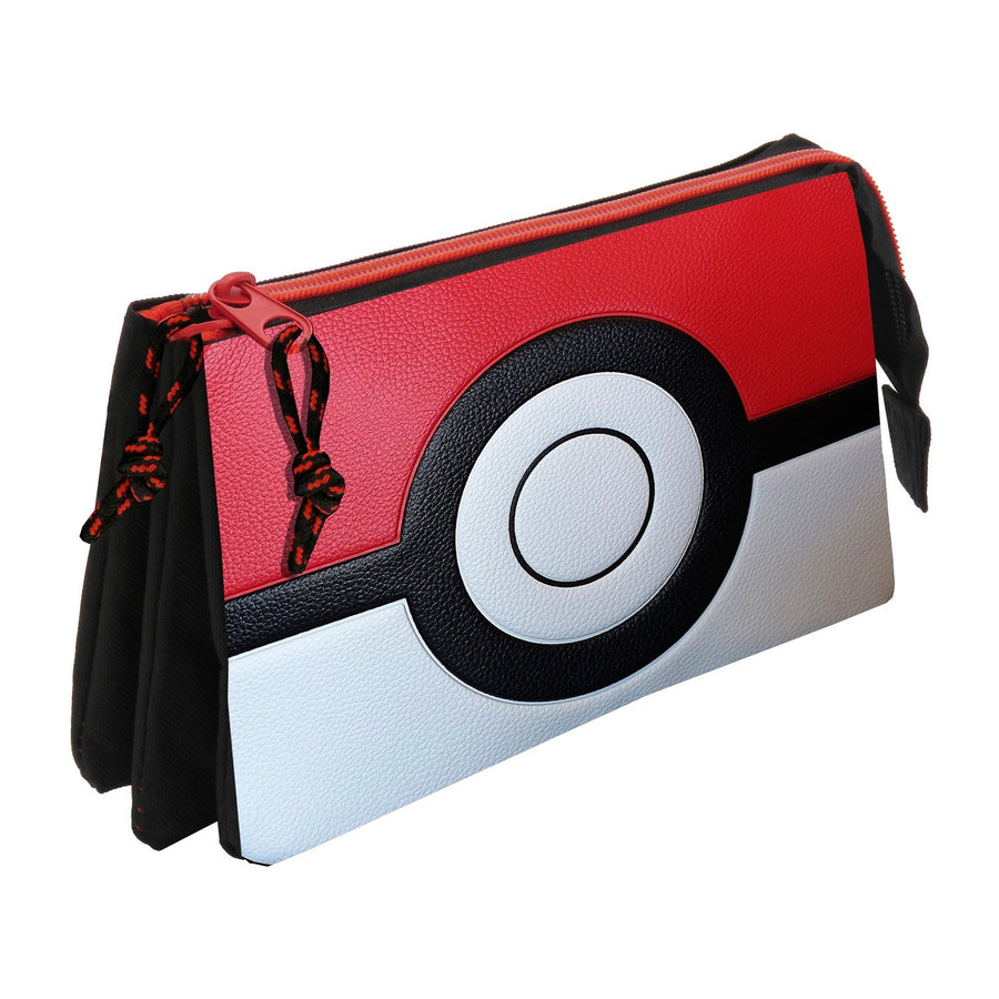 Kids Film And Cartoon Pokemon Pokémon Pokeball Triple Pencil Case Red PT-283-PK