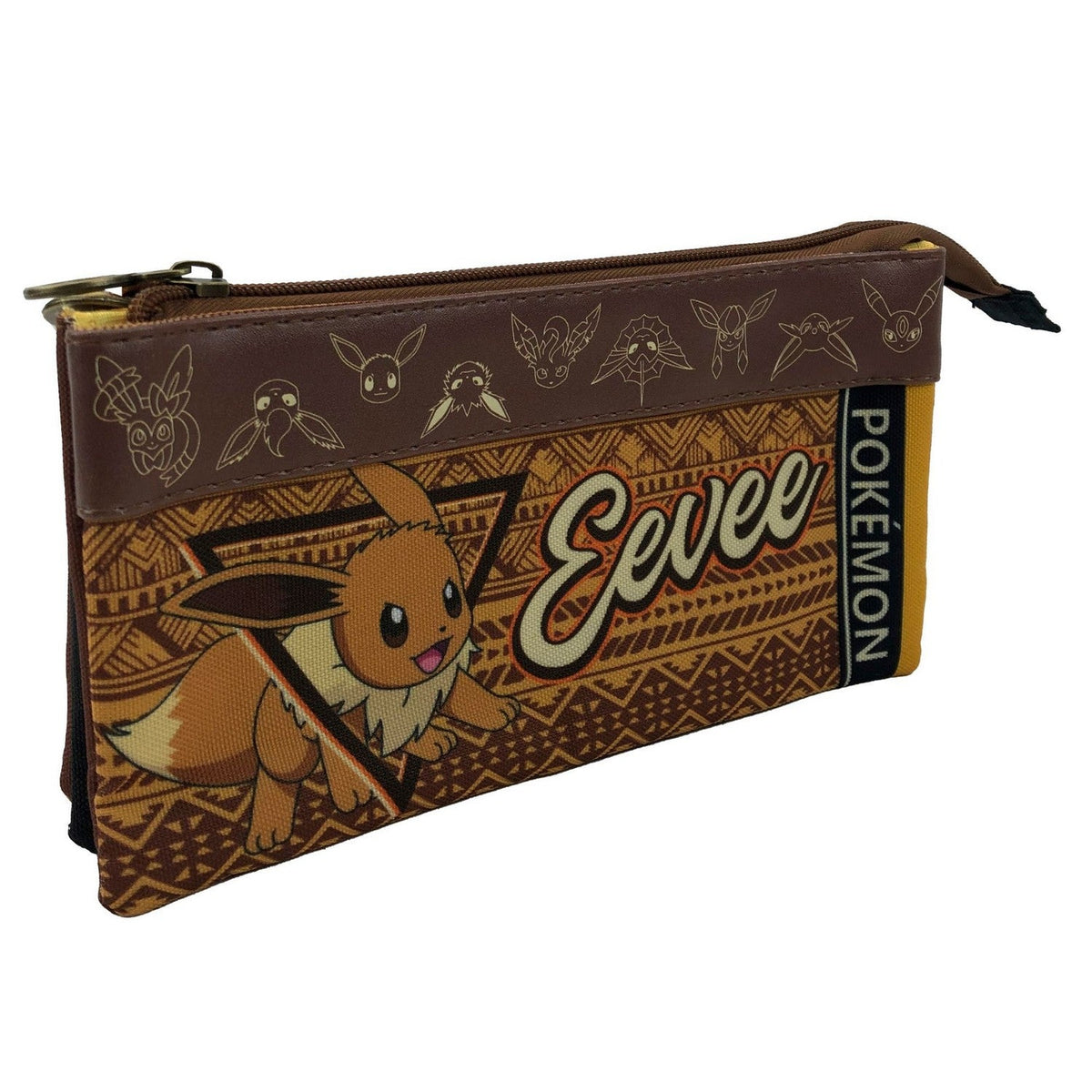 Kids Film And Cartoon Pokemon Pokémon Triple Pencil Case - Eeve Orange PT-403-PK