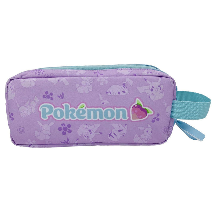 Kids Film And Cartoon Pokemon Pokémon Triple Pencil Case With 3 Compartments Flowers Collection PT20-04PK