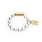 Sterling Silver Plated Ball Clasp And Lock In 18K Gold Bracelets PUL1215OROMTL