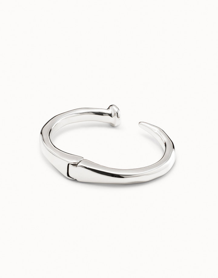 Sterling Silver Plated San Valentin Silver Bangle Bracelet PUL1821MTL0000