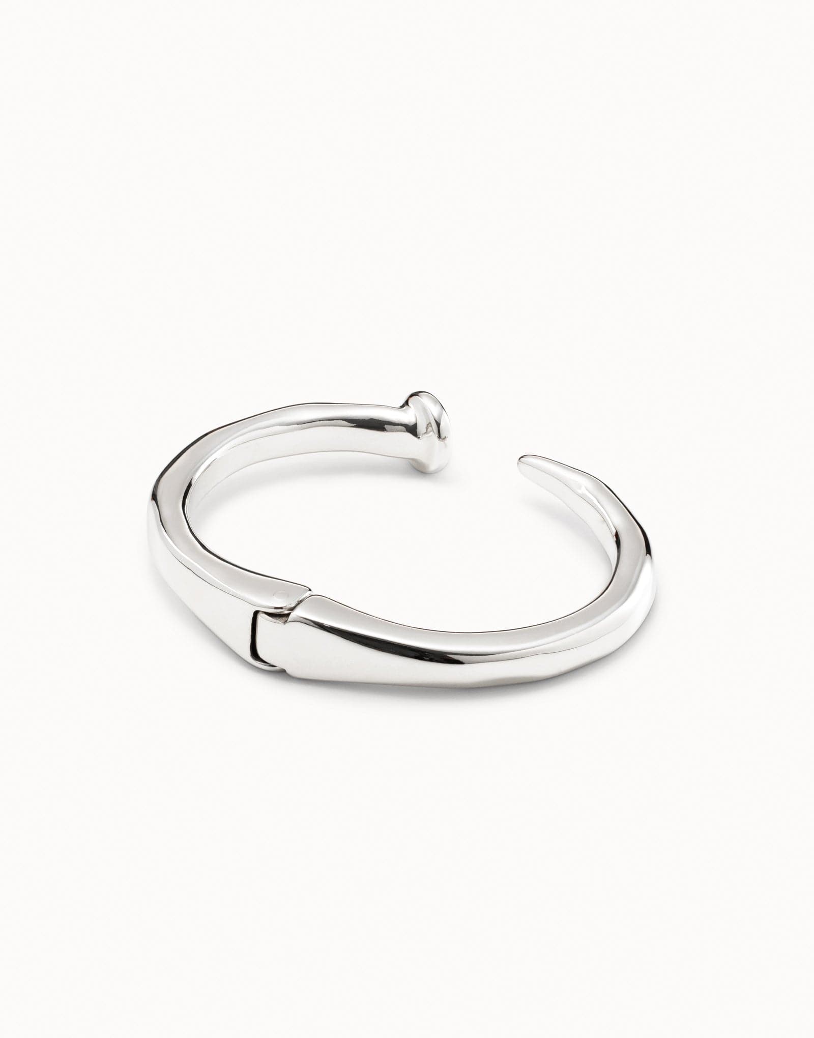 Sterling Silver Plated San Valentin Silver Bangle Bracelet PUL1821MTL0000