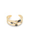 Sunshine 18k Gold-Plated Rigid Black Faceted Crystal Bangle PUL2441NGRORO0M