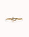 Elegant 18k Gold Plated Ser Indomable White Bangle Bracelet PUL2449BLNORO0 showcasing its handcrafted design and white topaz centerpiece.