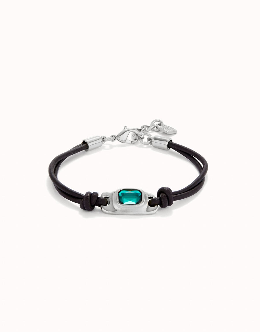 Sterling Silver Plated Ser Magnetica Green Bracelet PUL2480VRDMTL0