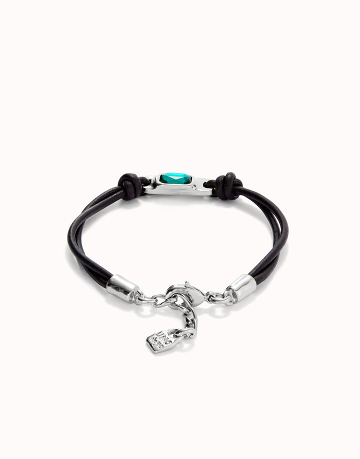 Sterling Silver Plated Ser Magnetica Green Bracelet PUL2480VRDMTL0