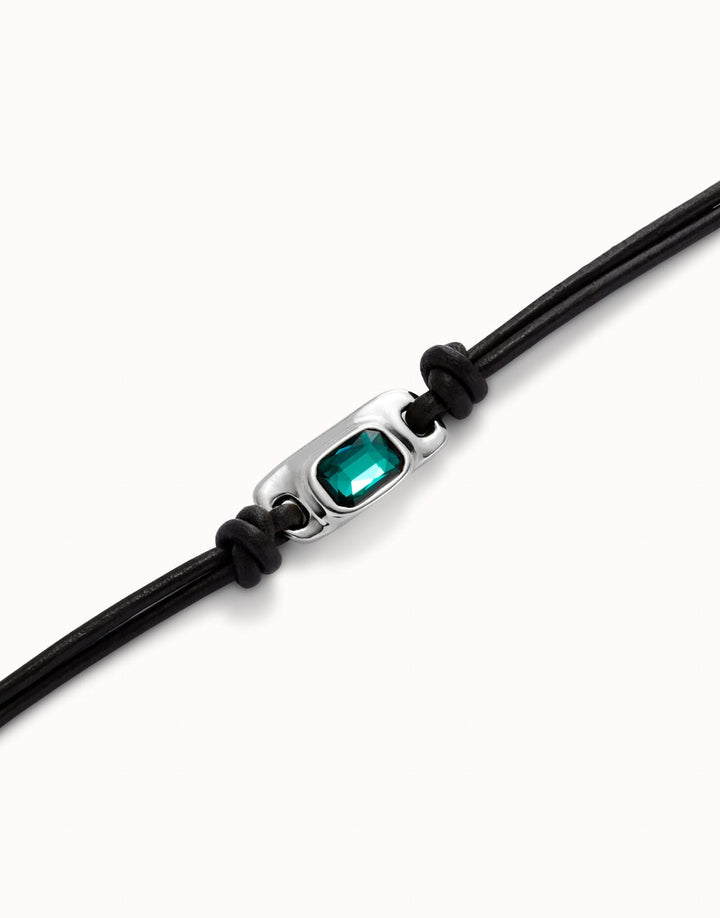 Sterling Silver Plated Ser Magnetica Green Bracelet PUL2480VRDMTL0