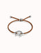Sterling Silver Plated Ser Diferente Brown Bracelet PUL2505MARMTL0M