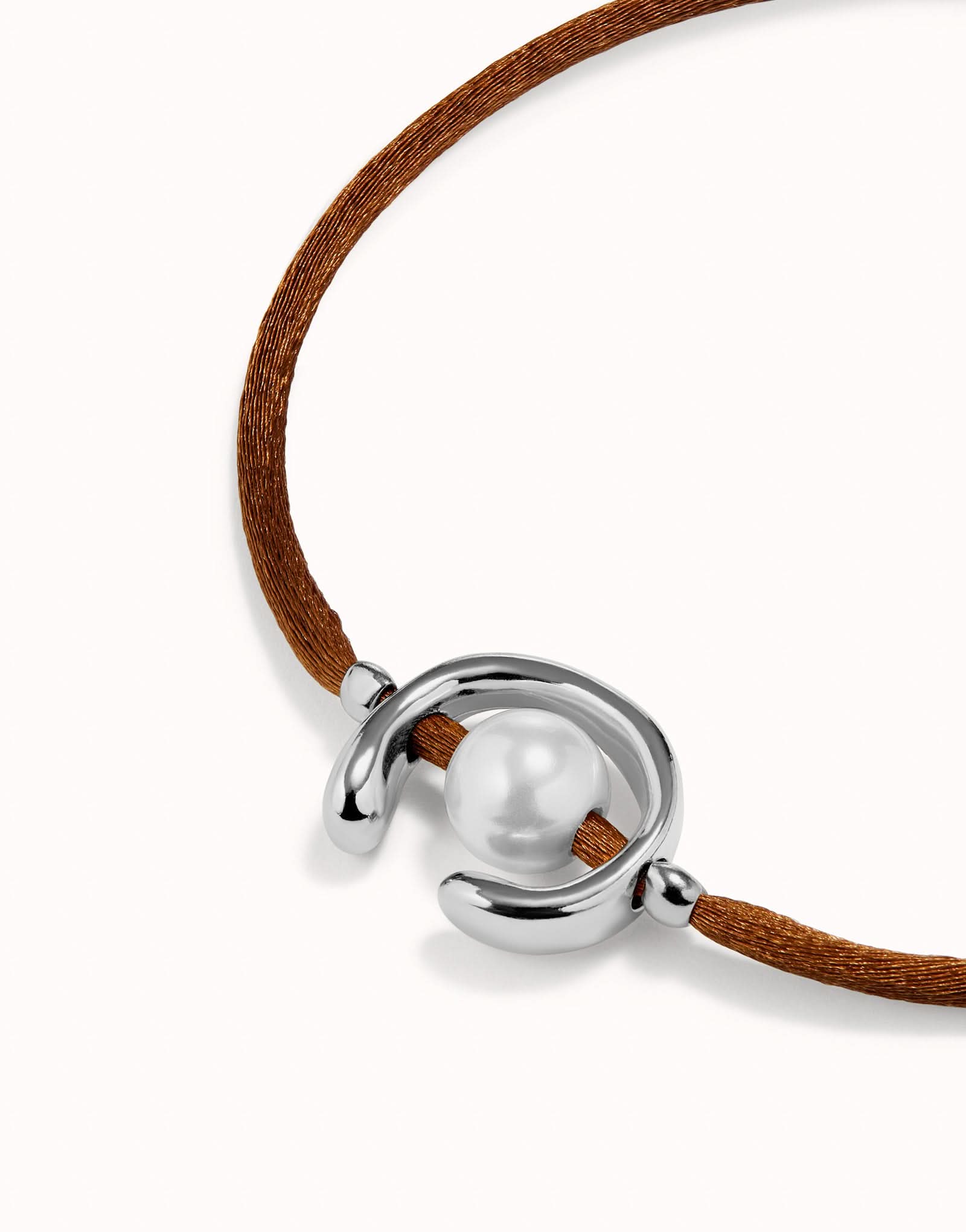 Sterling Silver Plated Ser Diferente Camel Brown Bracelet PUL2505CAMMTL0M